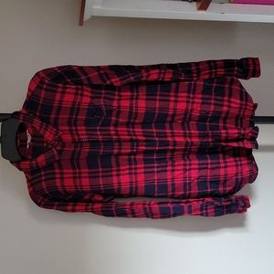LAST CALL lucky brand red plaid button down